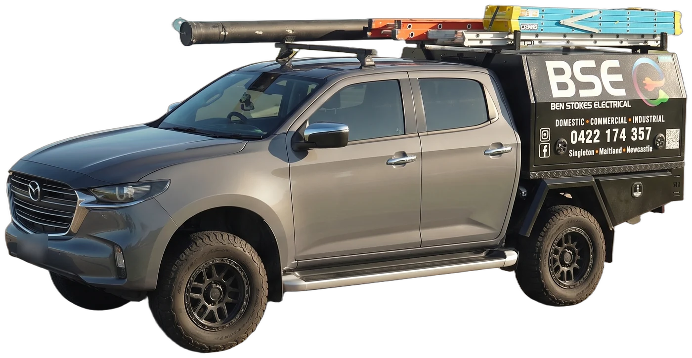 Ben Stokes Electrical's signwritten work ute